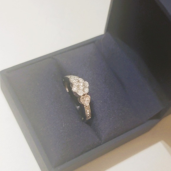 Antique Style Diamond Designer Ring Sterling Silver Engagement Anniversary 5.25 - Picture 10 of 10